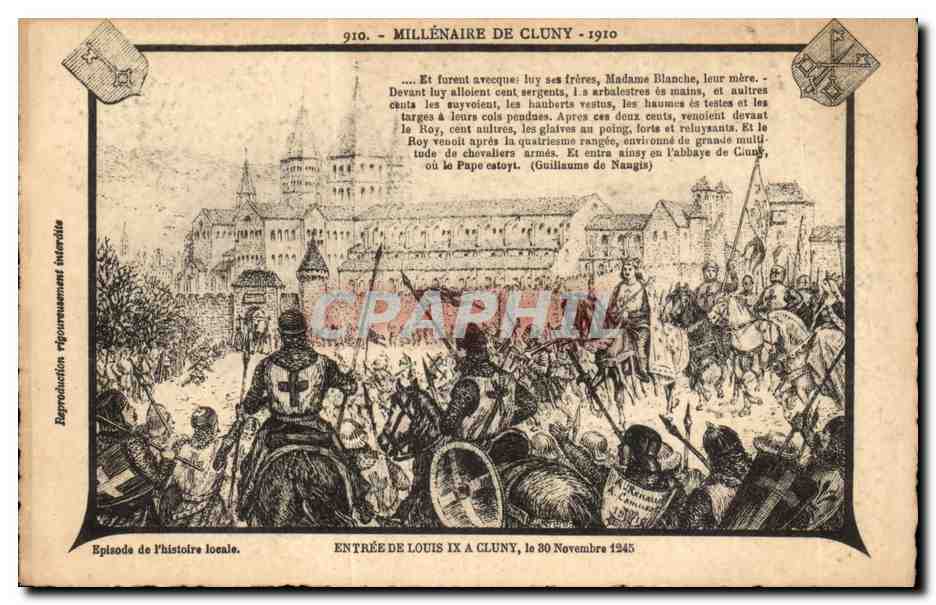 CPA Millenaire de Cluny 1910 Entree de Louis IX a Cluny le 30 novembre 1245