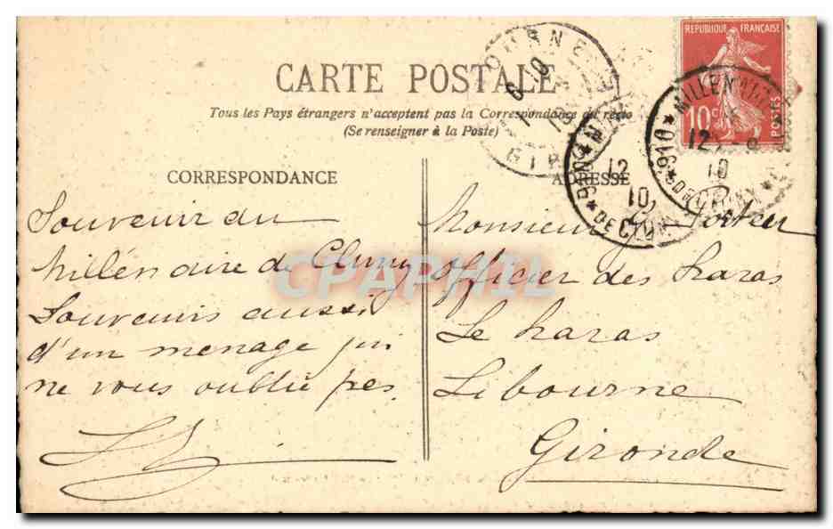 CPA Millenaire de Cluny 1910 Entree de Louis IX a Cluny le 30 novembre 1245 — Rückseite