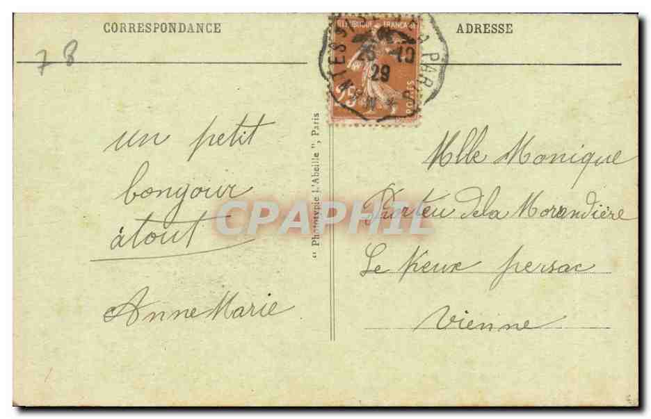 Andresy CPA Vue generale prise de l'ile — Back