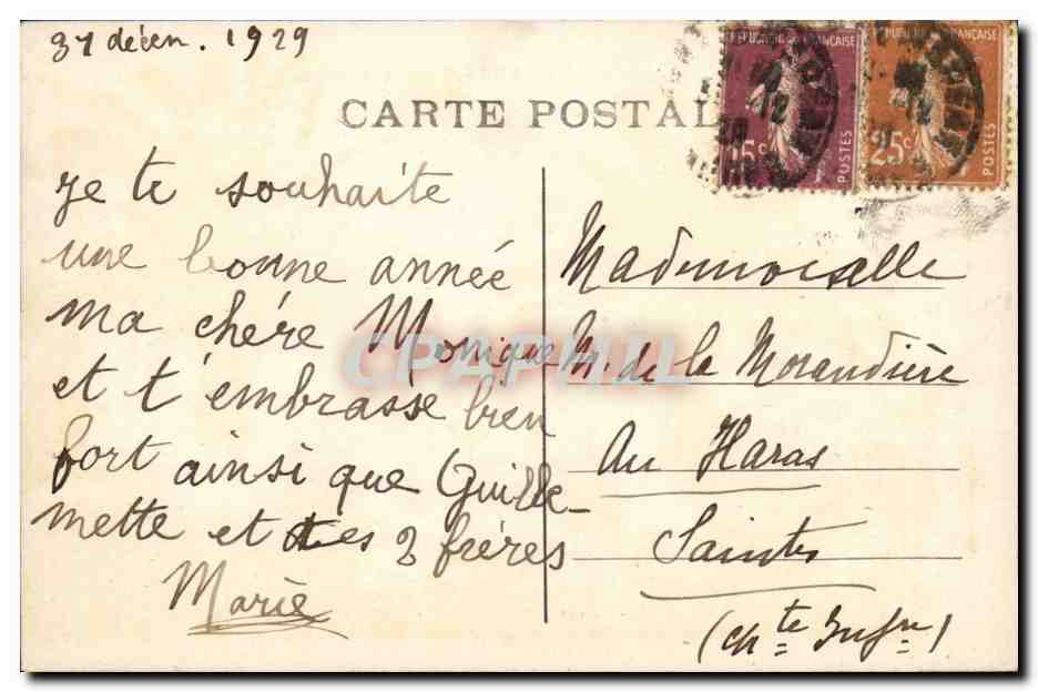 Mont de Marsan CPA La Midouze — Rückseite