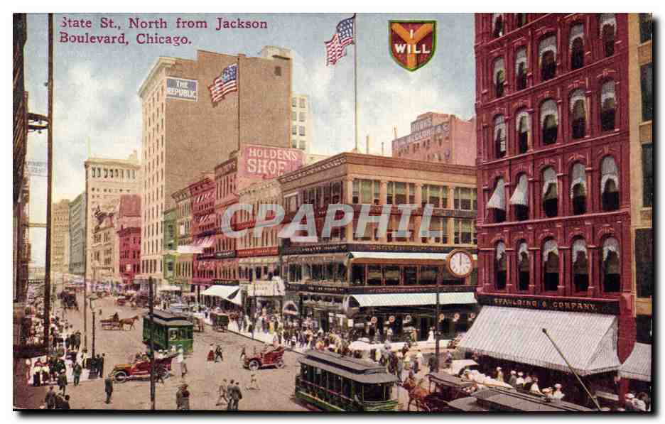 Etats Unis Chicago CPA State St North from Jackson Boulevard
