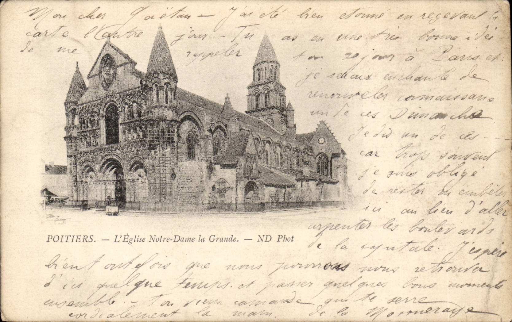 Poitiers CPA L'eglise Notre DAme la Grande