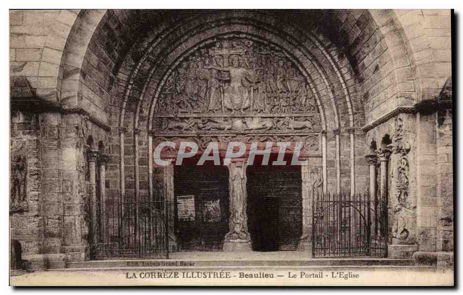 La Correze illustree Beaulieu CPA Le portail l'eglise