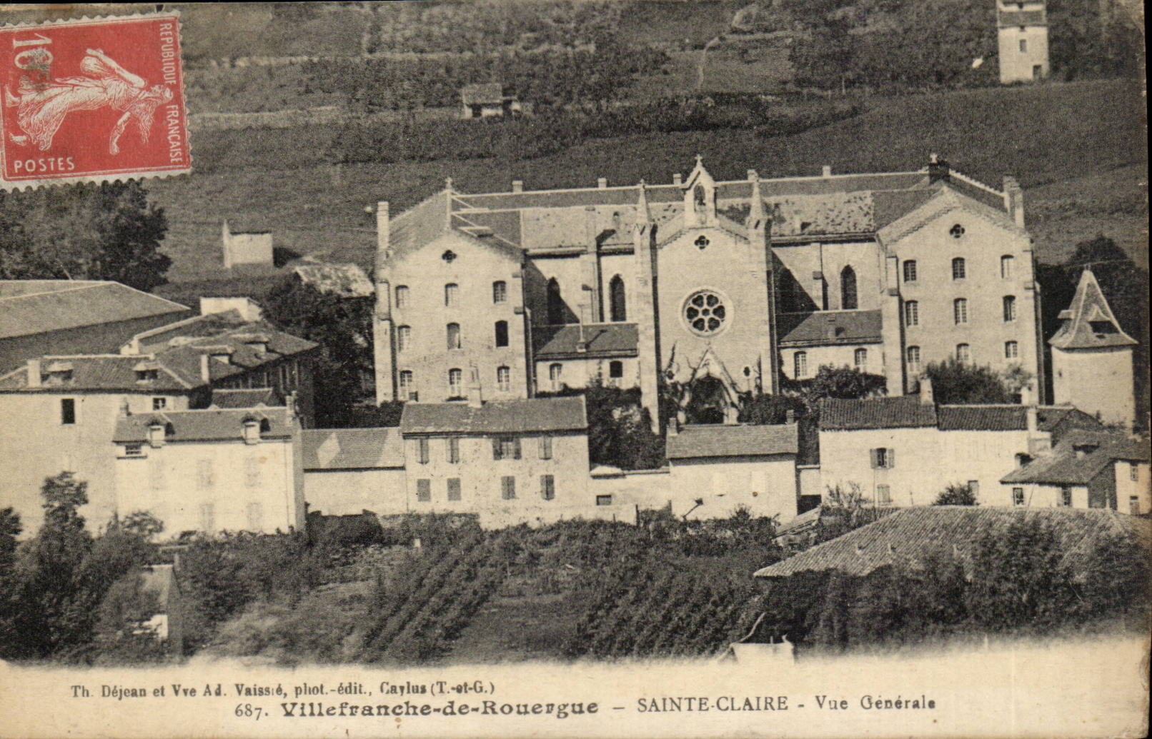 Villefranche de Rouergue CPA sainte Claire Vue generale