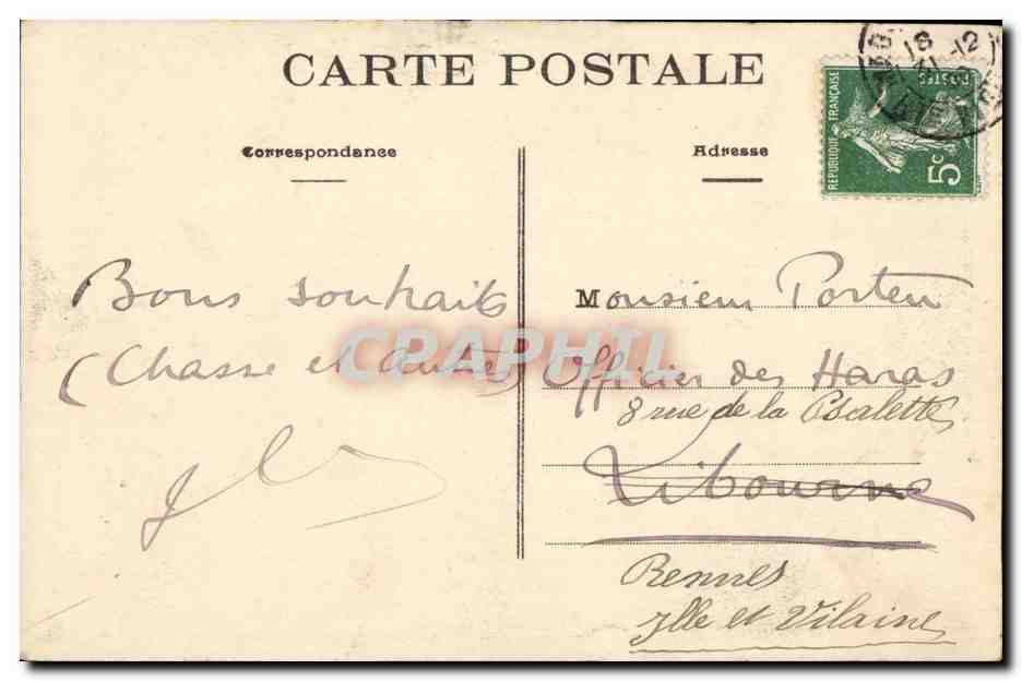 CPA Limousine de Barbichet (folklore costume) — Verso