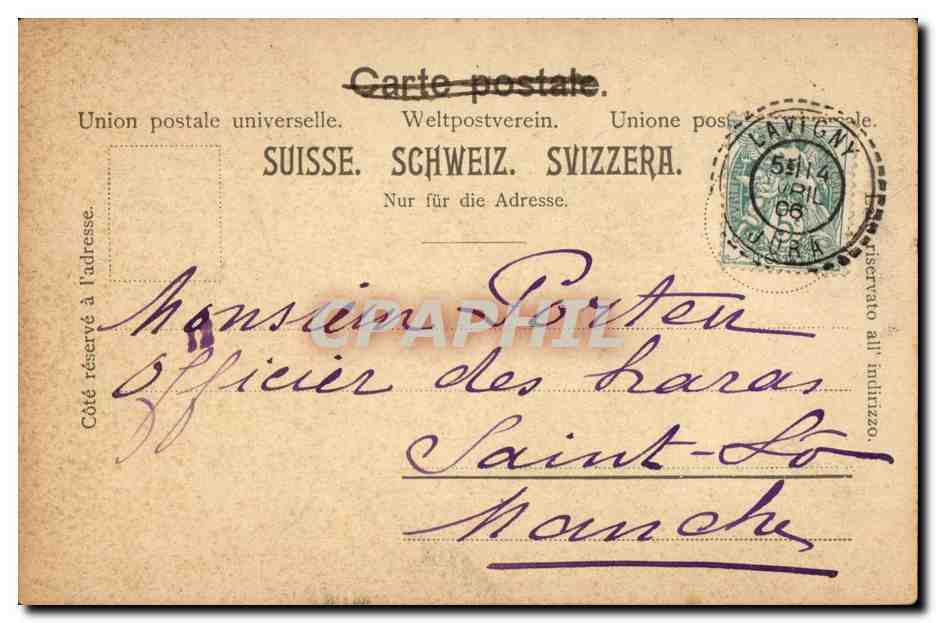CPA Suisse Vaudoise Waadlanderin — Rückseite