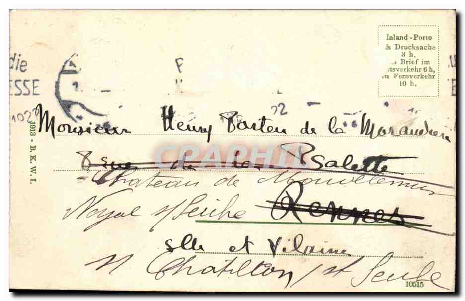 Austria Autriche Kaiserin Maria Theresia Monument CPA  — Rückseite