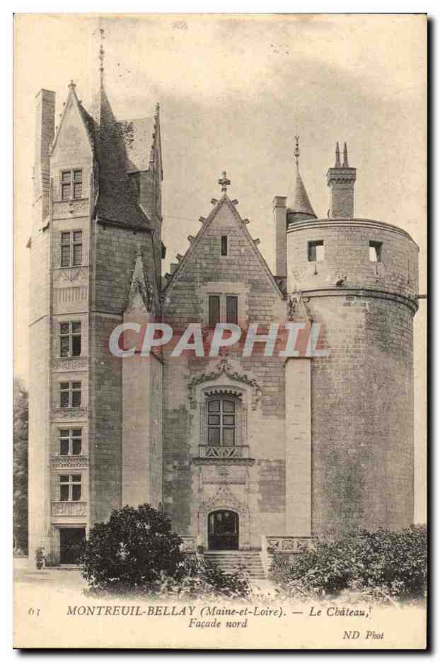 Montreuil Bellay CPA Le chateau facade Nord