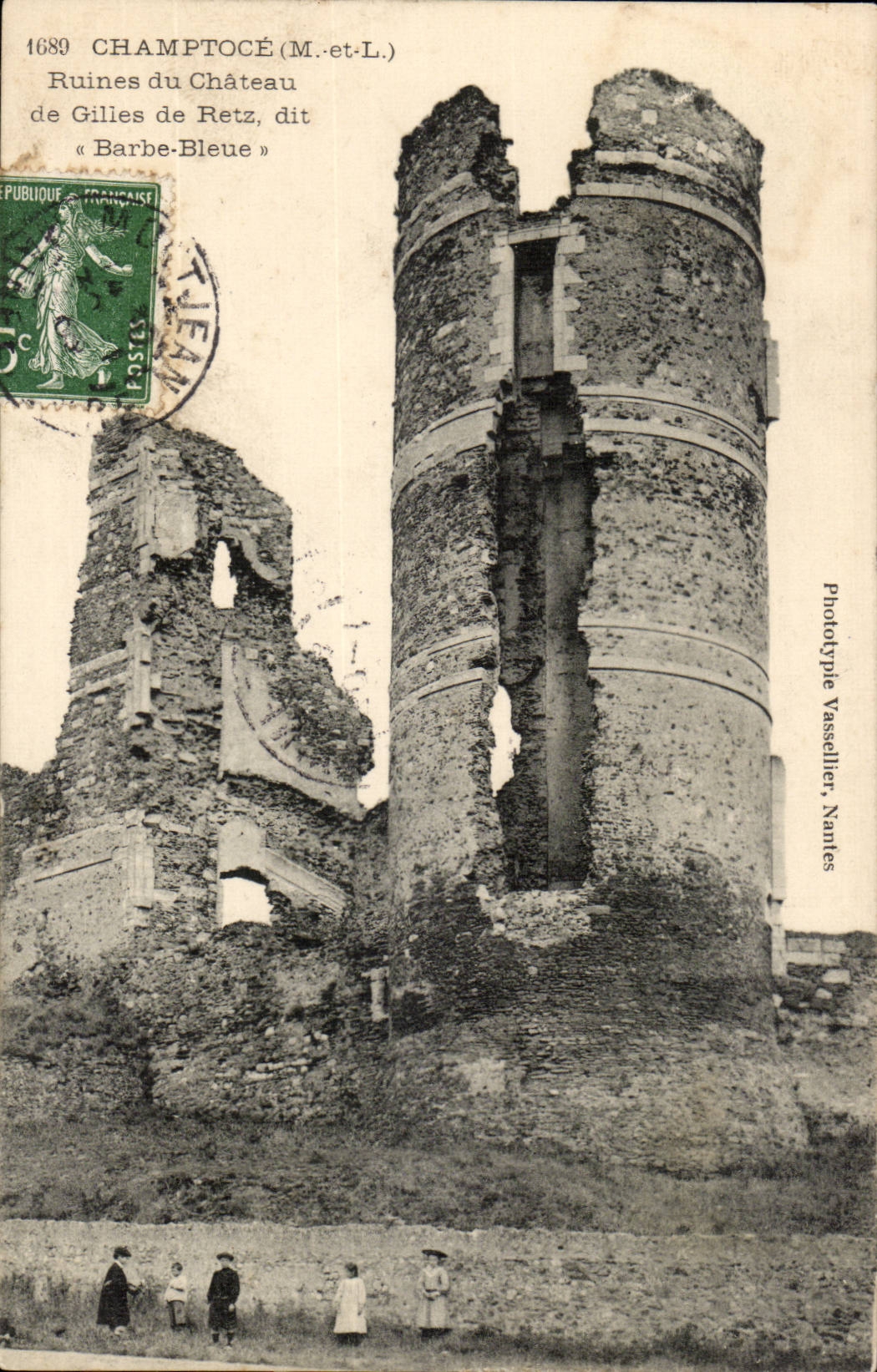 champtoce CPA Ruines du chateau de Gilles de Retz dit Barbe Bleue