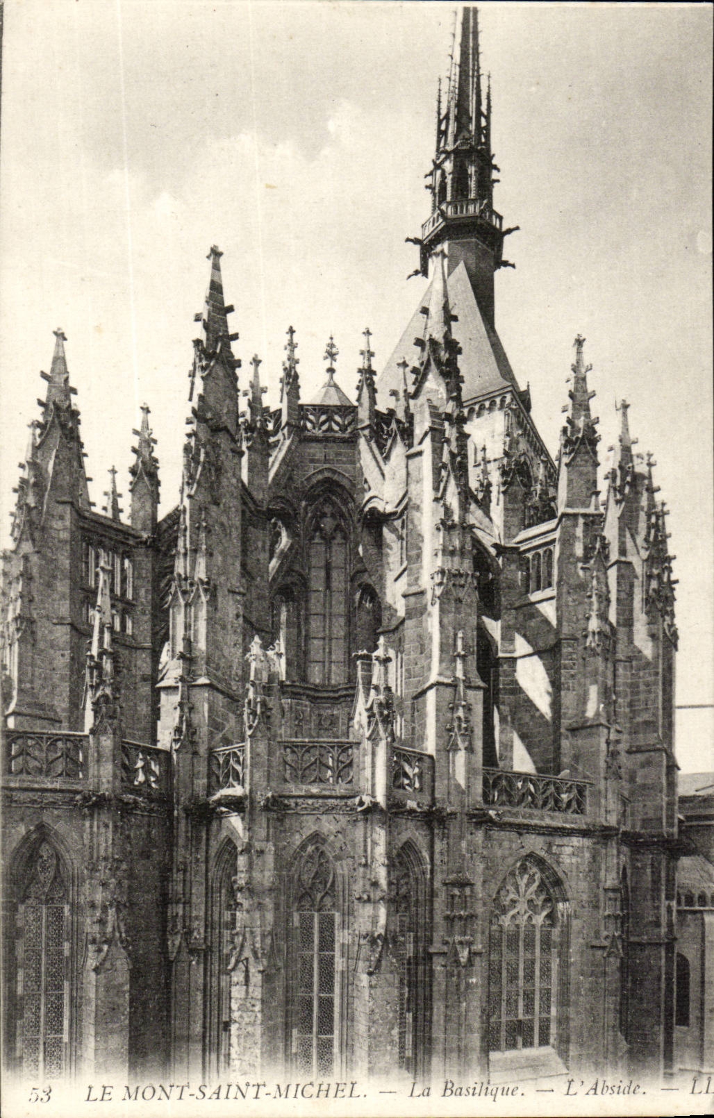 Le Mont-Saint-Michel — La Basilique — L'Abside — Éditeur LL, n° 53
