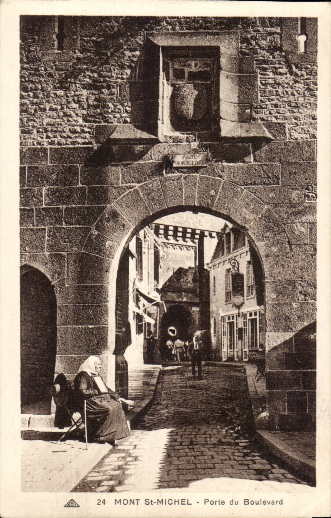 Mont Saint Michel CPA Porte du boulevard