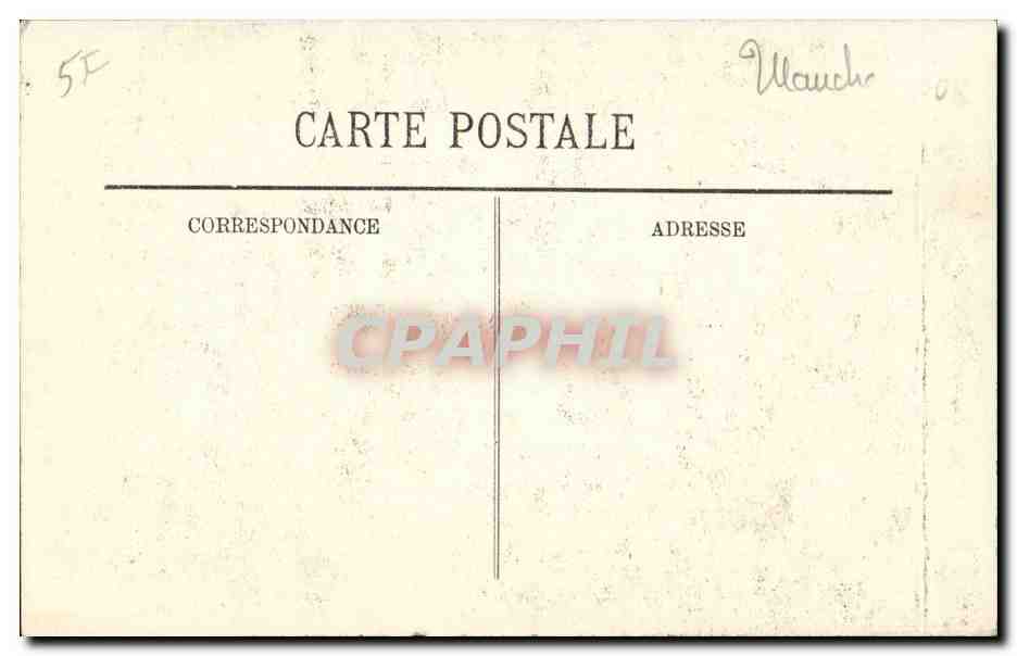 Mont Saint Michel CPA L'abbaye La crypte des gros piliers — Verso