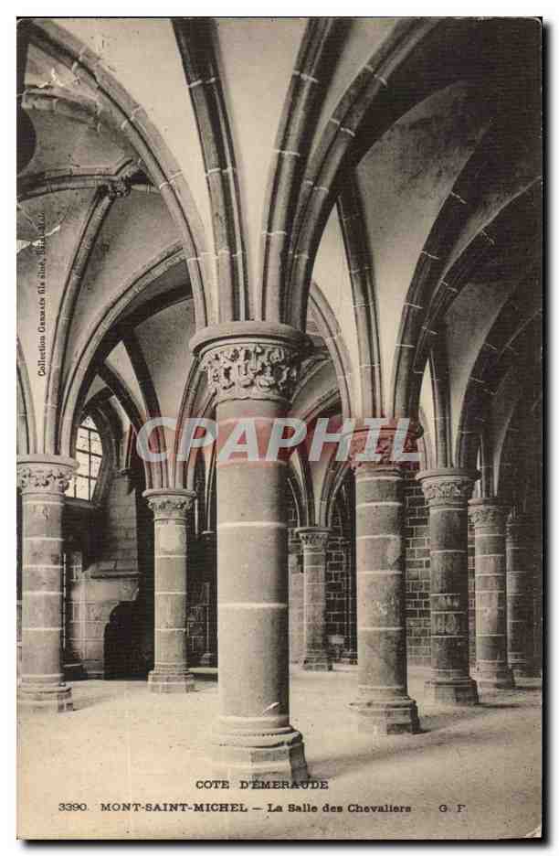 Mont Saint Michel CPA La salle des chevaliers
