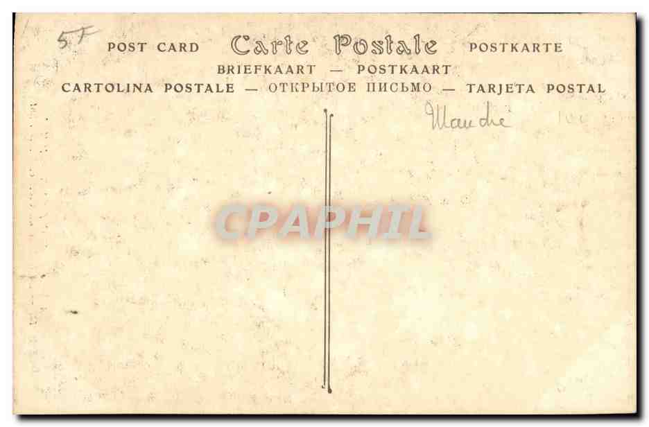 Mont Saint Michel CPA La galerie du cloitre — Verso