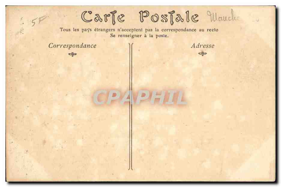 Mont Saint Michel CPA La crypte de l'Aquilon — Rückseite