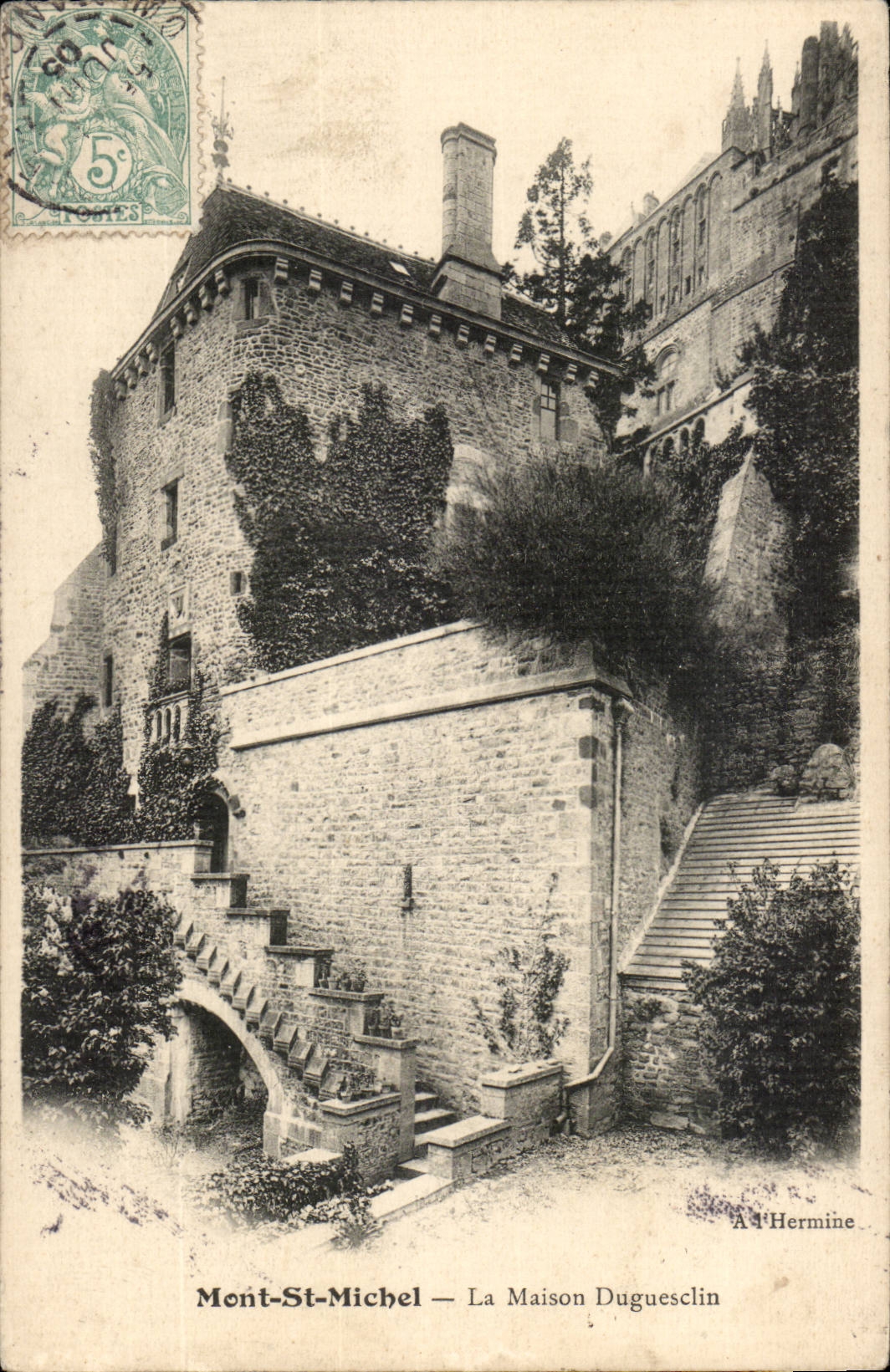 Mont Saint Michel CPA La maison Duguesclin