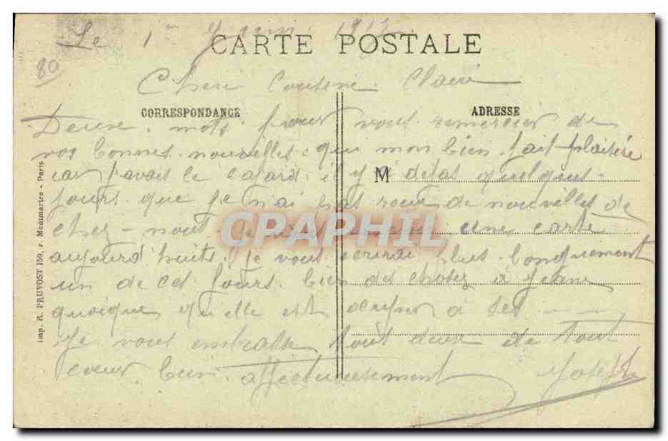 Albert CPA Nd de Brebieres La vierge doree du clocher peuvre de Albert Roze — Back