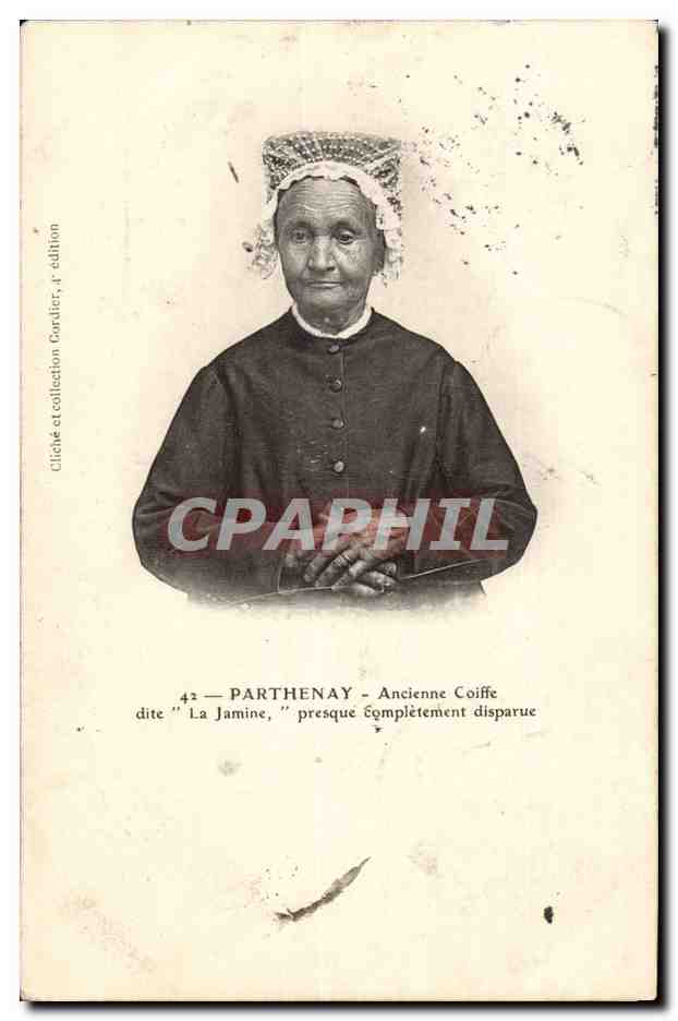 Partenay — Ancienne coiffe dite 'La Jamine', presque complètement disparue — Cliché et collection Gordier, 1ère édition