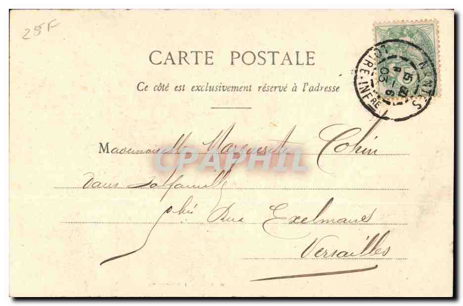 Jeune Fille de Fontenay-le-Comte dégustant son café au lait — Les Costumes de Vendée — G. I. D. de Nautes — Verso