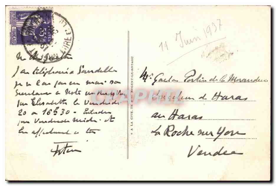 Nogent-le-Rotrou — Entrée du Château — Éditeur ABE n°43 — Rückseite