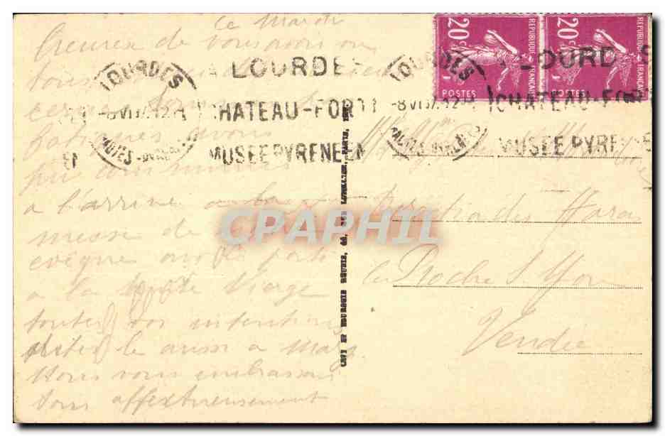 Lourdes CPA Sainte Bernadette — Verso