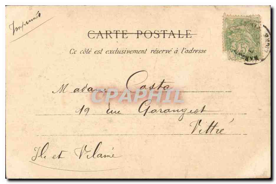 Algerie Alger CPA La cathedrale — Back