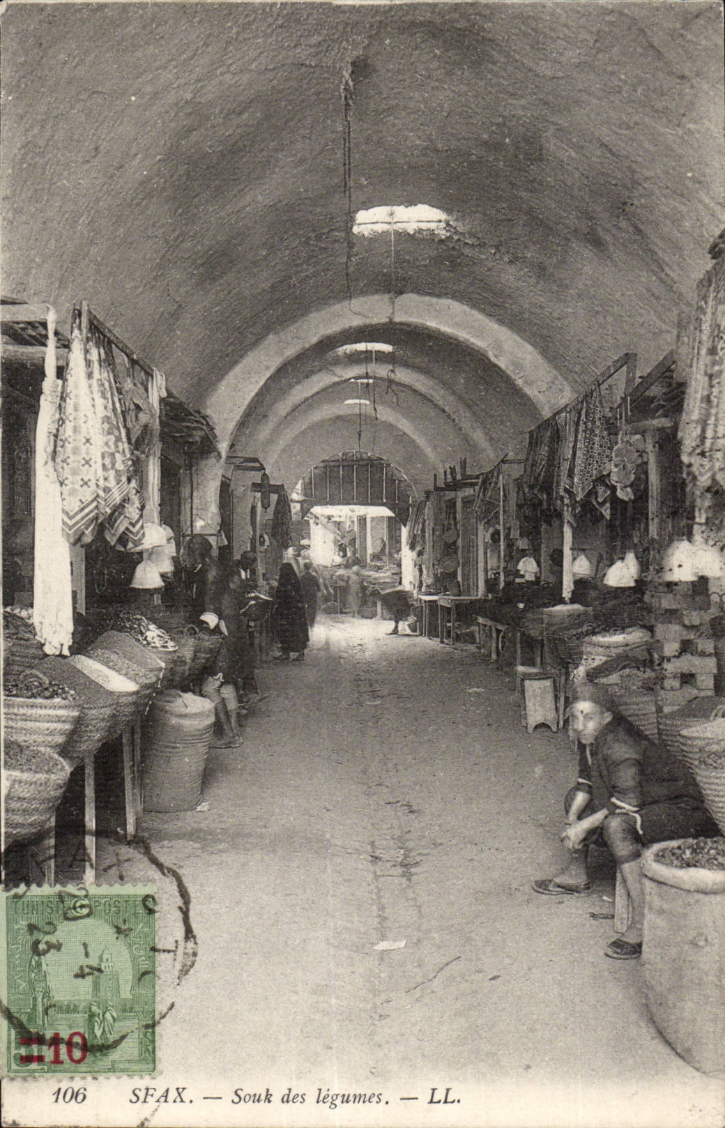 Tunisie CPA Souk des legumes