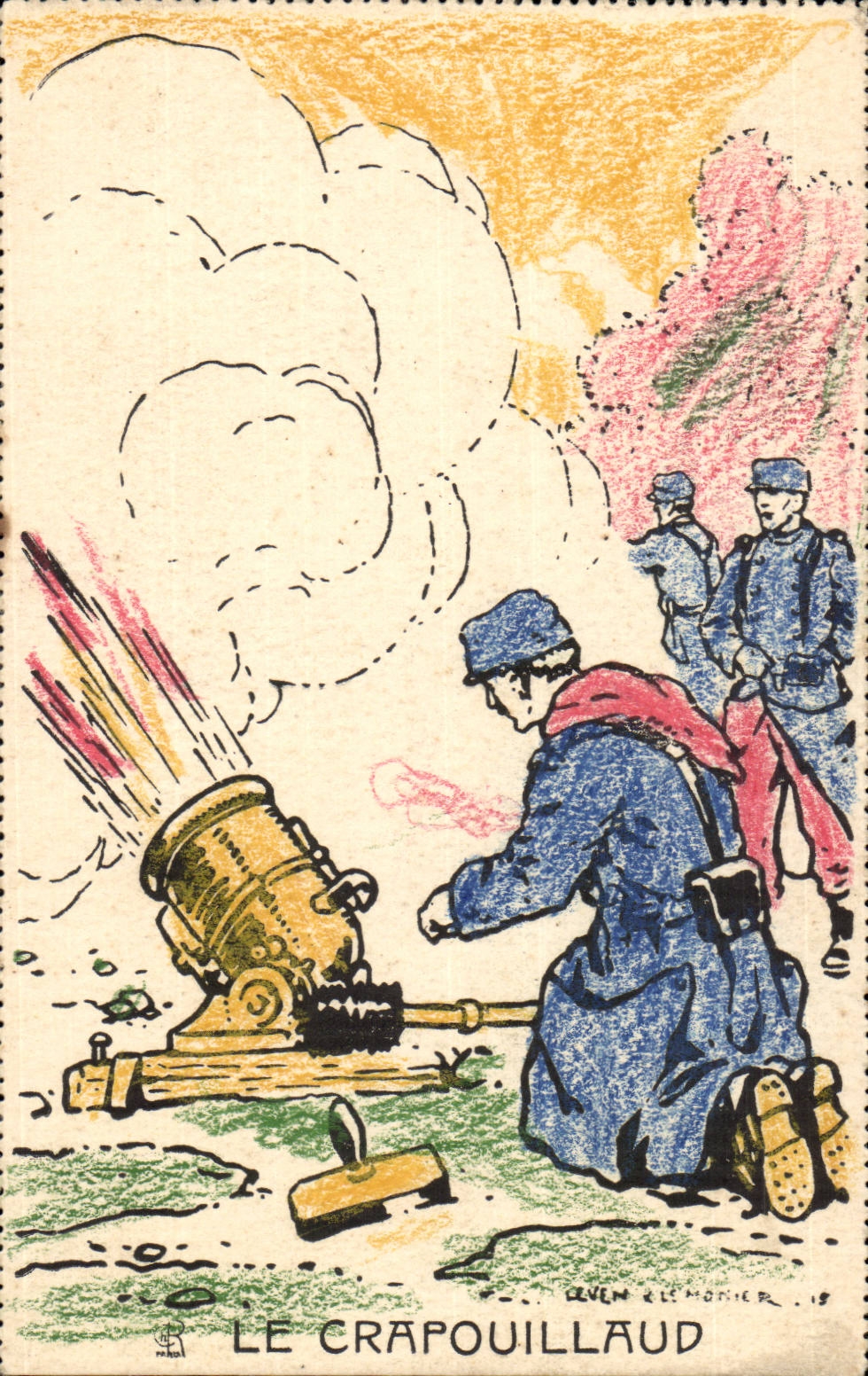 CPA Militaria Le crapouillard