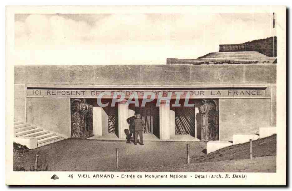 Vieil Armand — Entrée du Monument National — détail (Arch. R. Danis)
