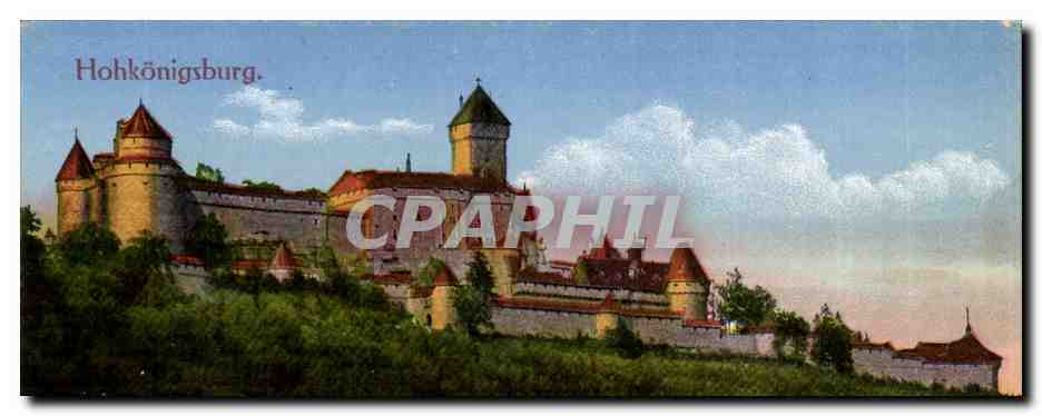 Hohkönigsburg — château fortifié sur colline — éditeur non visible