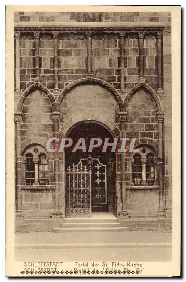 Schlettstadt — Portal de l'Église Sainte-Fides — éditeur non identifié
