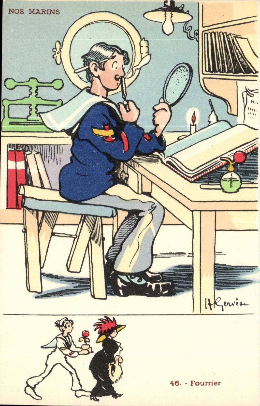 Nos Marins — Série 46, Fournier — Illustration de L. Reverie