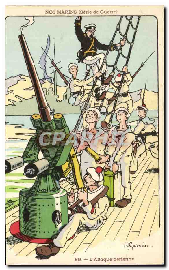 Nos Marins- Serie de Guerre-L'Attaque Illustrateur Gervese
