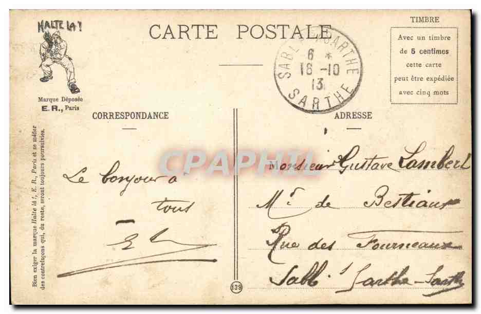 CPA Fantaisie Expressions militaires Avoir les pieds nickeles Rouspeter aux commandes de corvees (militaria)  — Rückseite