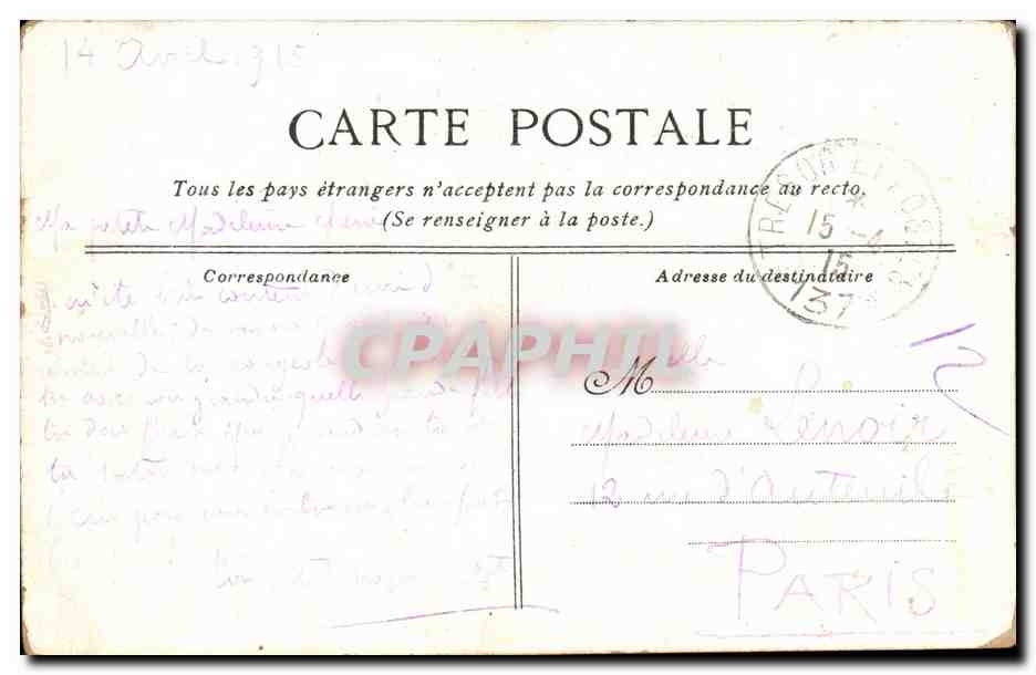 FAntaisie CPA Militaria Solitude GuillaumeLenoir — Rückseite