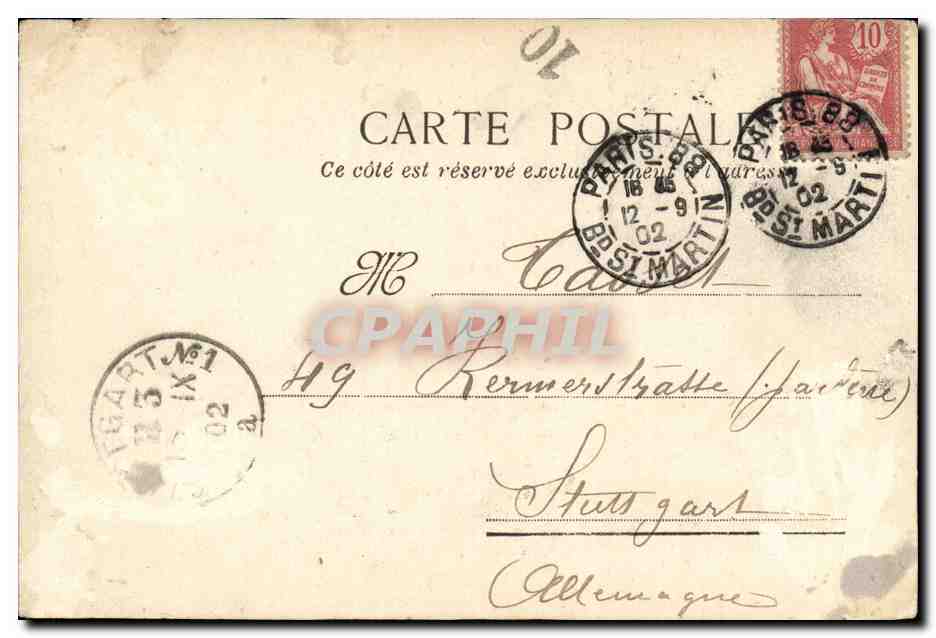 FAntaisie CPA Militaria Inspection du general — Rückseite