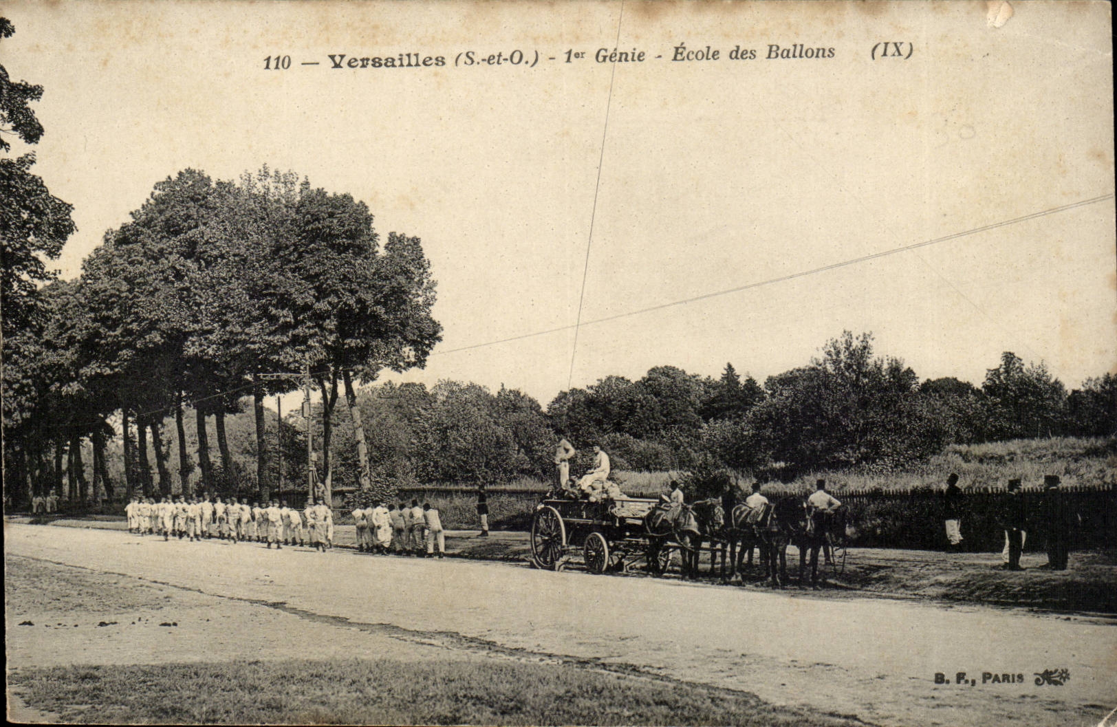 CPA Dirigeable Versailles 1ere genie Ecole des ballons ZEppelin