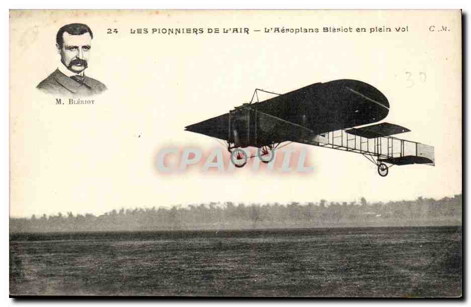 CPA Les pionniers de l'air L'aeroplane Bleriot en plein vol (avion plane)