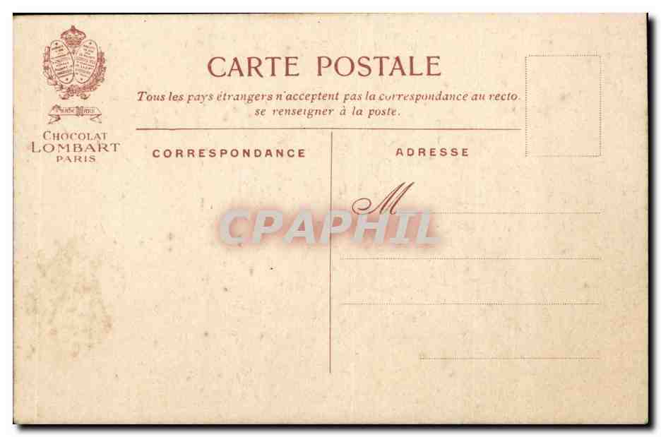 CPA Chocolat Lombart Le comte de Lambert doublant la Tour Eiffel 1909 (AvION plane) — Rückseite