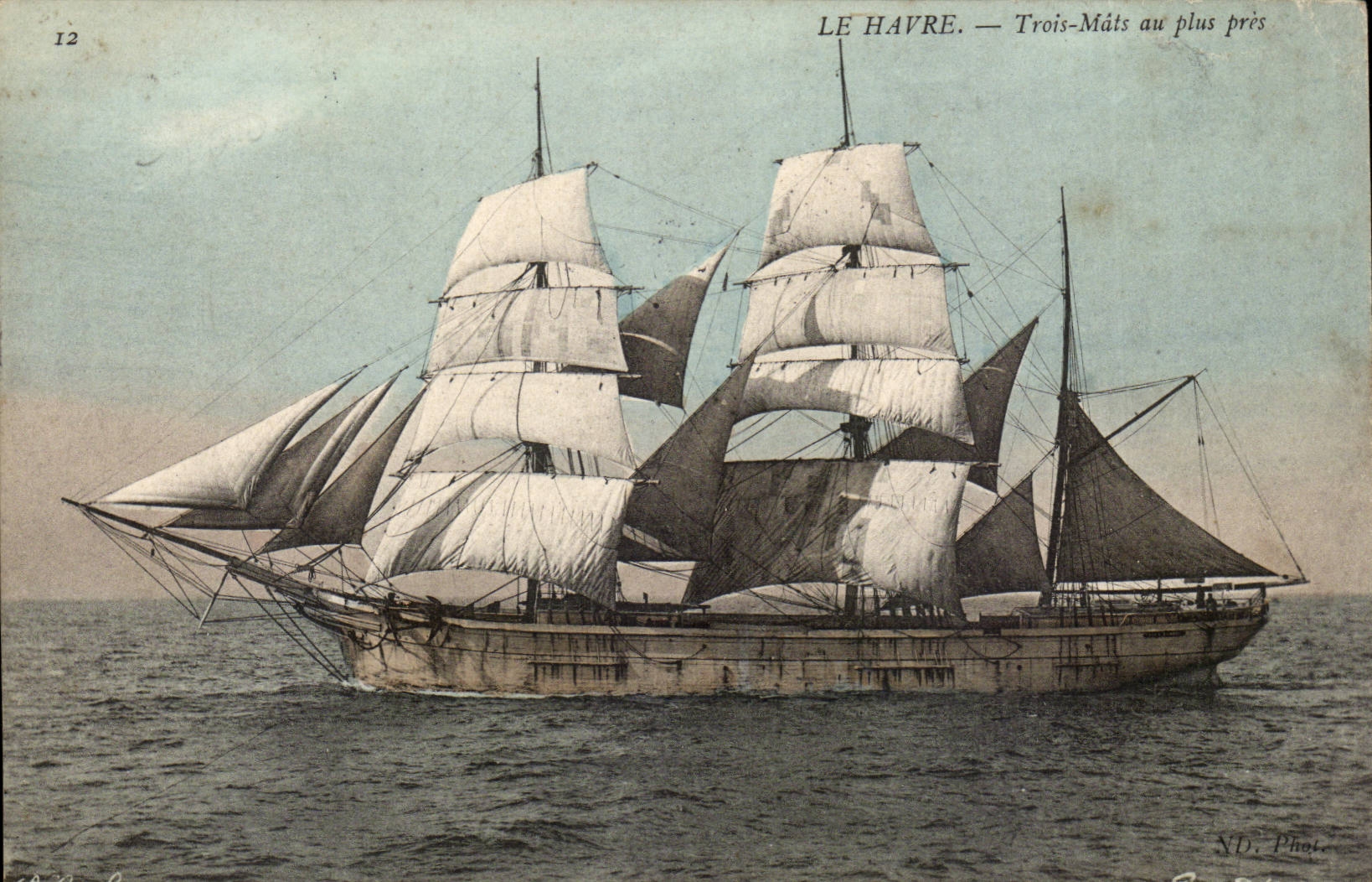 Le Havre — Tres mástiles al máximo — ND. Foto