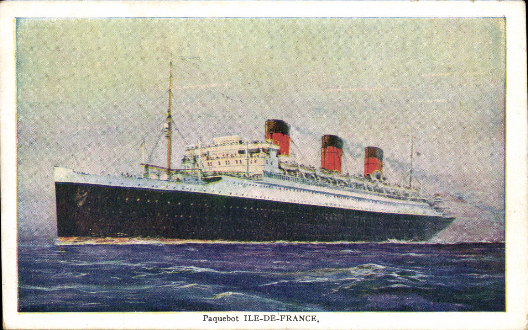 Paquebot ILE-DE-FRANCE — Cie G. Transatlantique — French Line
