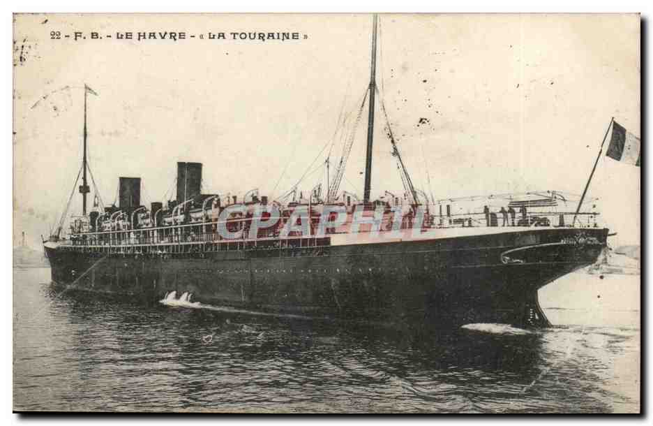 Le Havre — Le paquebot « La Touraine » — F.B. (Fonds Béatrice)
