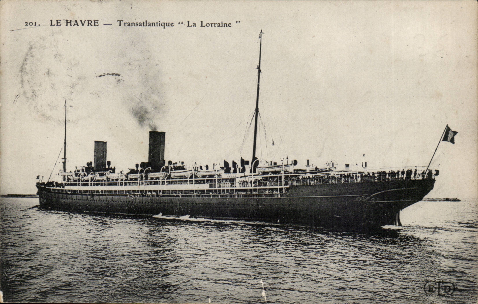 Le Havre — Transatlantique "La Lorraine" — Éditeur LFD, n° 201