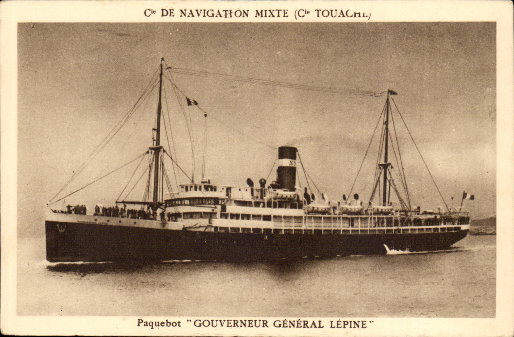 Paquebot "Gouverneur Général Lépine" — Cie de Navigation Mixte (Cie Touacne)