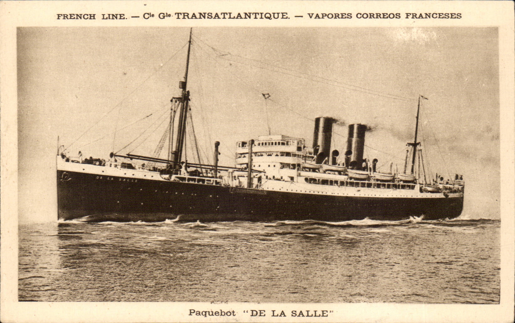 Paquebot "De La Salle" — French Line — Cie Générale Transatlantique