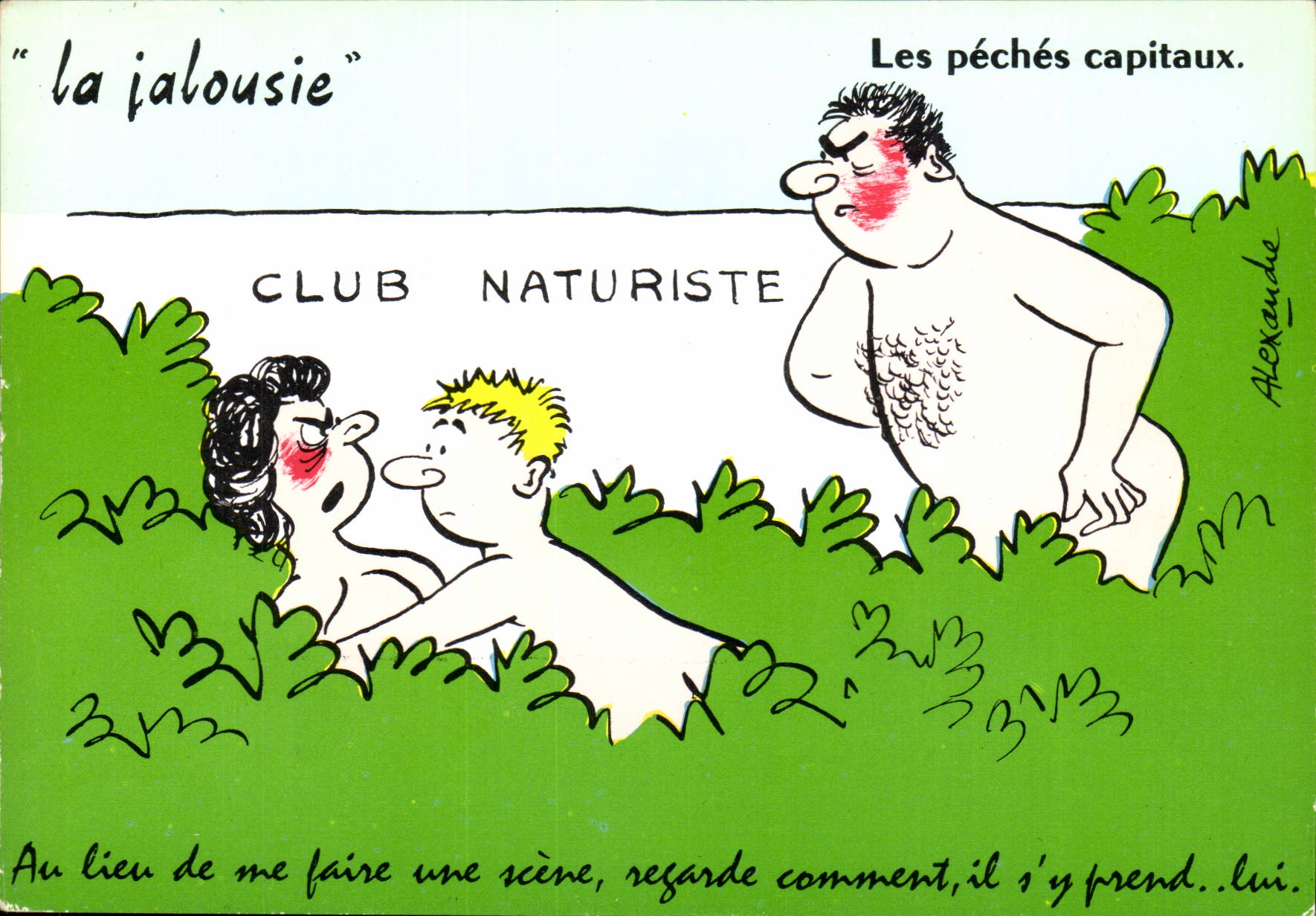 La jalousie — Les péchés capitaux. — Alexandre — Club Naturiste