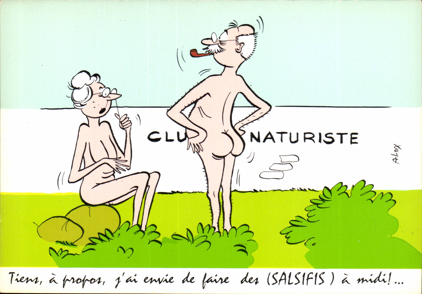 Club Naturiste — Salsifis — dessin de Abloy