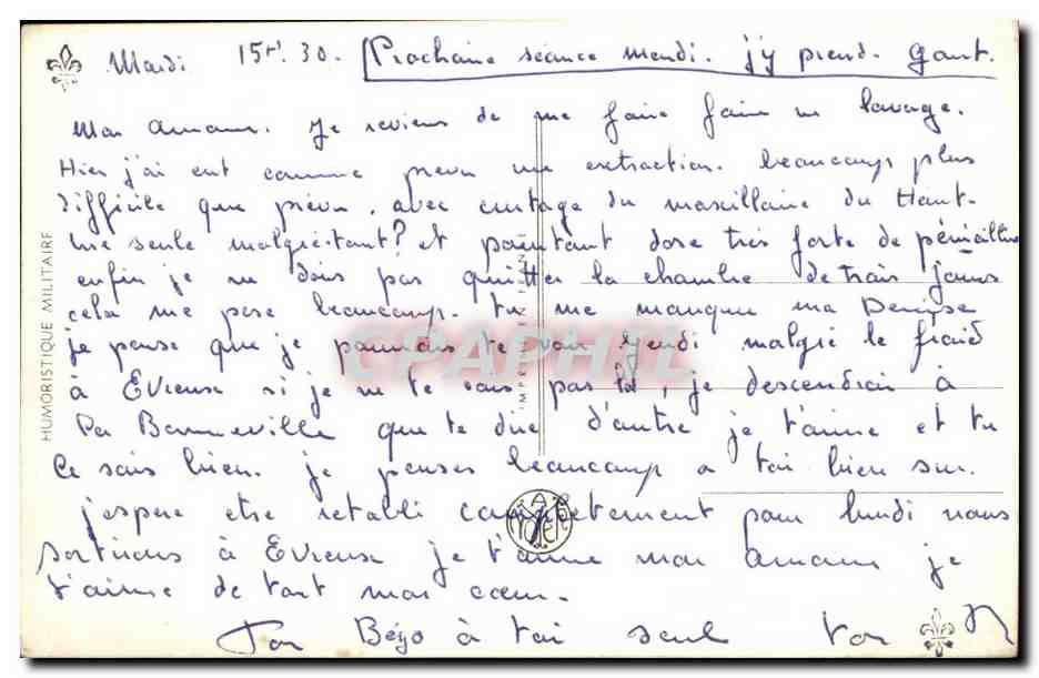 Soldat et femme dans un Jeep militaire — Rose Caille, n° 15730 — Reverso