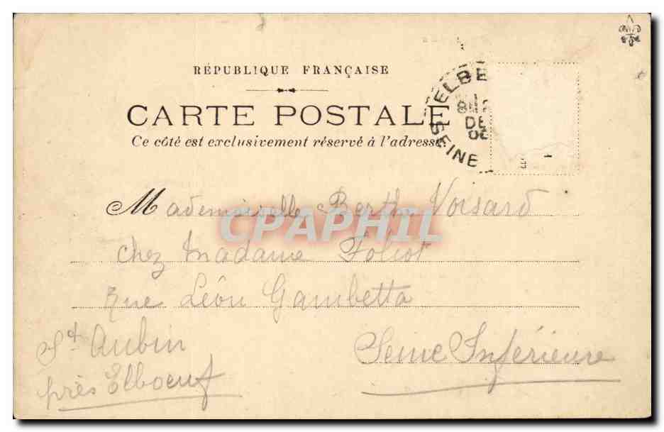 Paquebot Laos — Messageries Maritimes — n° 21 X — datée vers 1900 — Verso