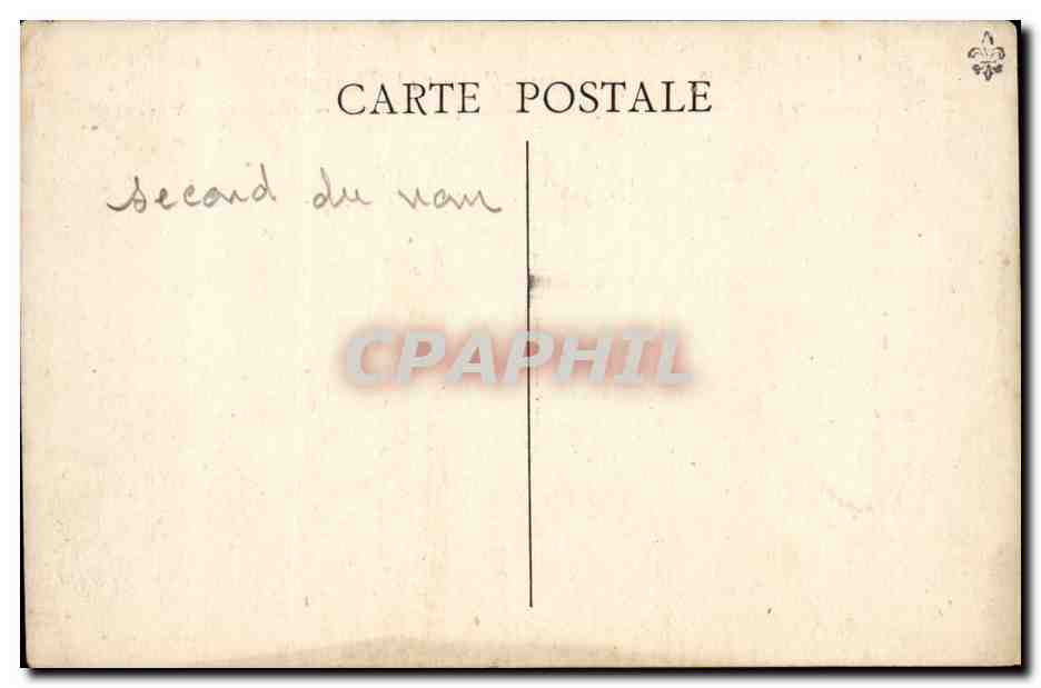 S.S. Gouverneur-Général Chanzy — Transatlántico de la Compañía Gle Transatlantique, en mar grueso — Correo de Argelia — Reverso